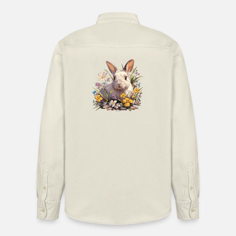 Lapin Lapin - Chemise unisexe coupe décontractée bio Stanley/Stella - écru doux