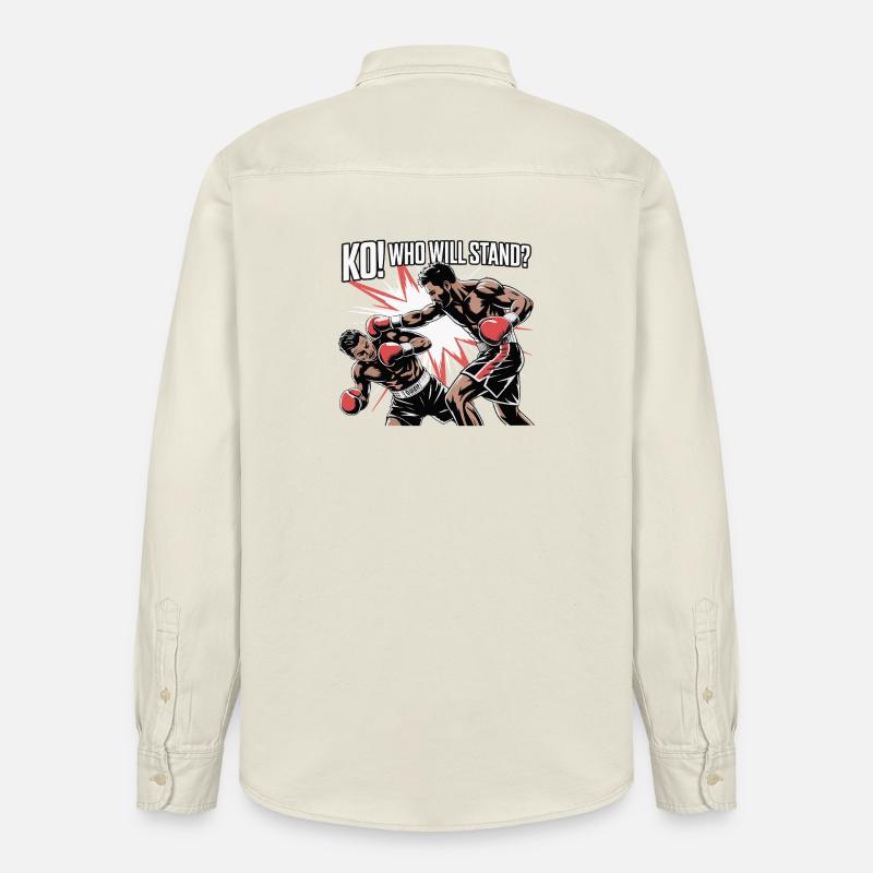KO Showdown Graphic Boxing Burst - Relaxed Fit Unisex Organic Hemd von Stanley/Stella - Natur