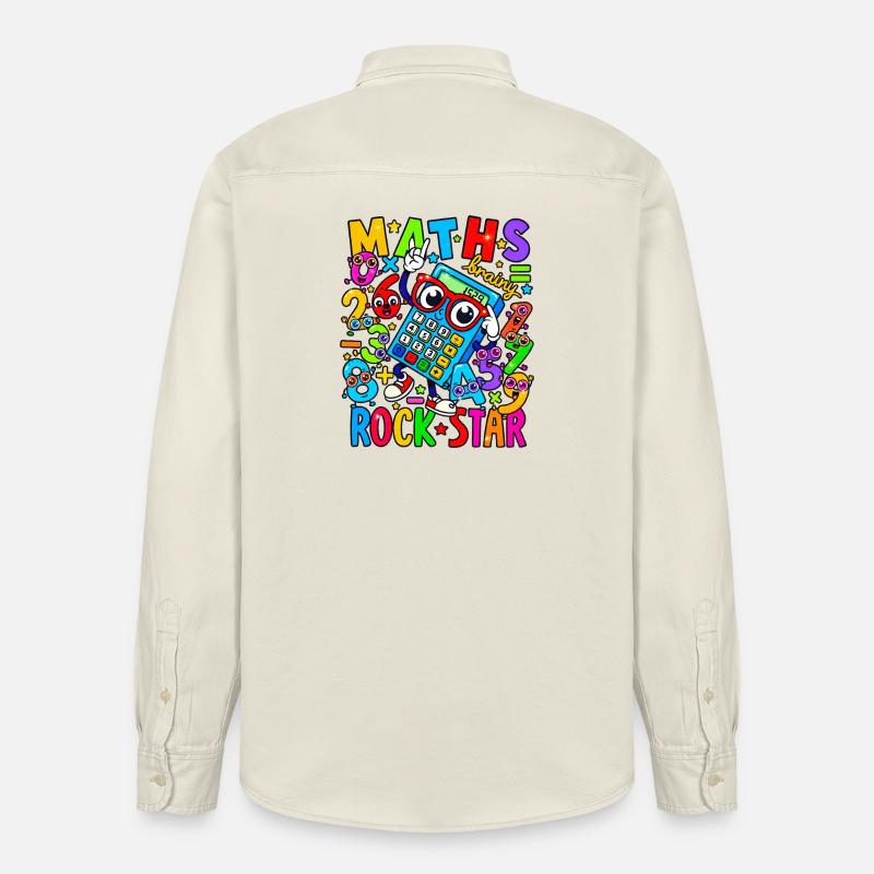 Math Rock Star Rechner Neon - Relaxed Fit Unisex Organic Hemd von Stanley/Stella - Natur
