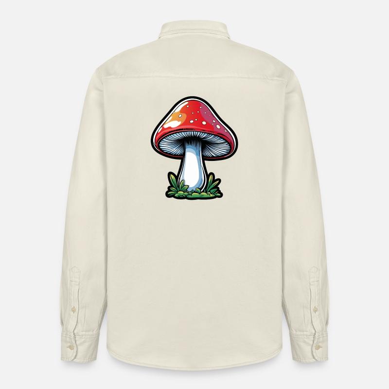 Conception du Popart Red Toadstool - Chemise unisexe coupe décontractée bio Stanley/Stella - écru doux