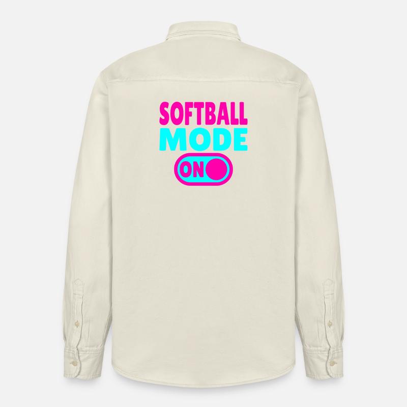 Mode softball activé - Chemise unisexe coupe décontractée bio Stanley/Stella - écru doux