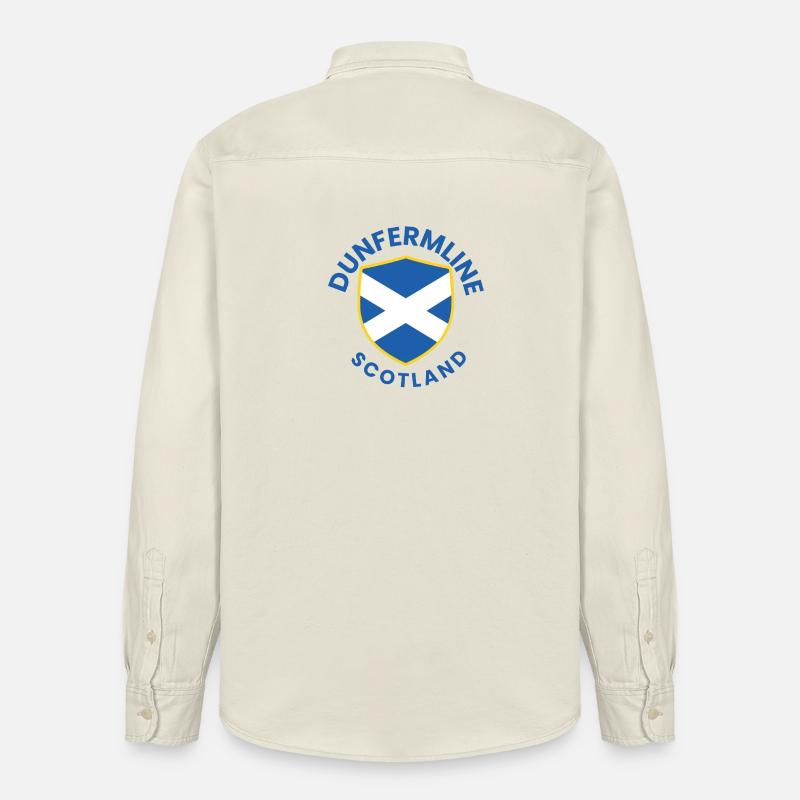 Dunfermline Scottish Shield-Design - Relaxed Fit Unisex Organic Hemd von Stanley/Stella - Natur