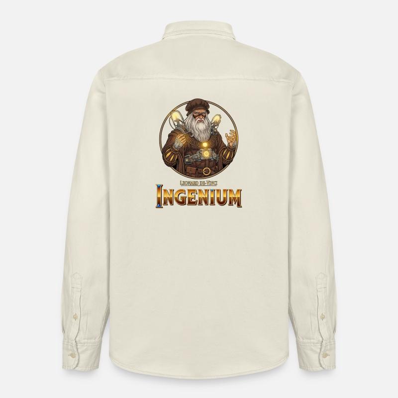 Ingenium Léonardo: Sorcier Steampunk - Chemise unisexe coupe décontractée bio Stanley/Stella - écru doux