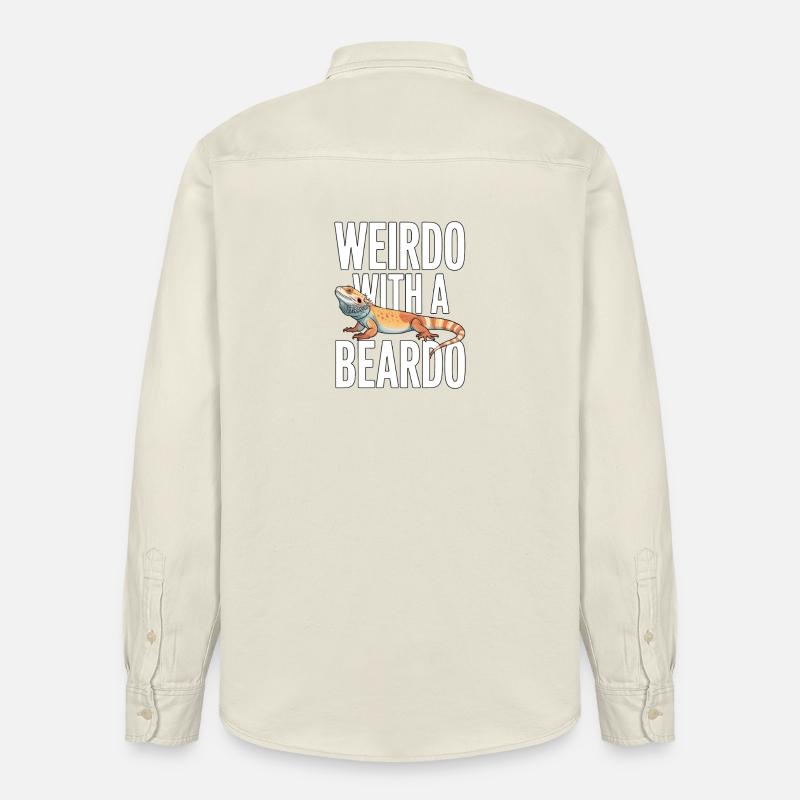 Weirdo mit Bartkind - Relaxed Fit Unisex Organic Hemd von Stanley/Stella - Natur