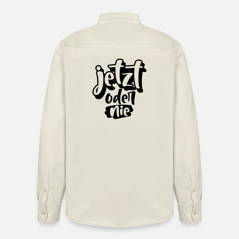 Jetzt oder Nie - Relaxed Fit Unisex Organic Hemd von Stanley/Stella - Natur