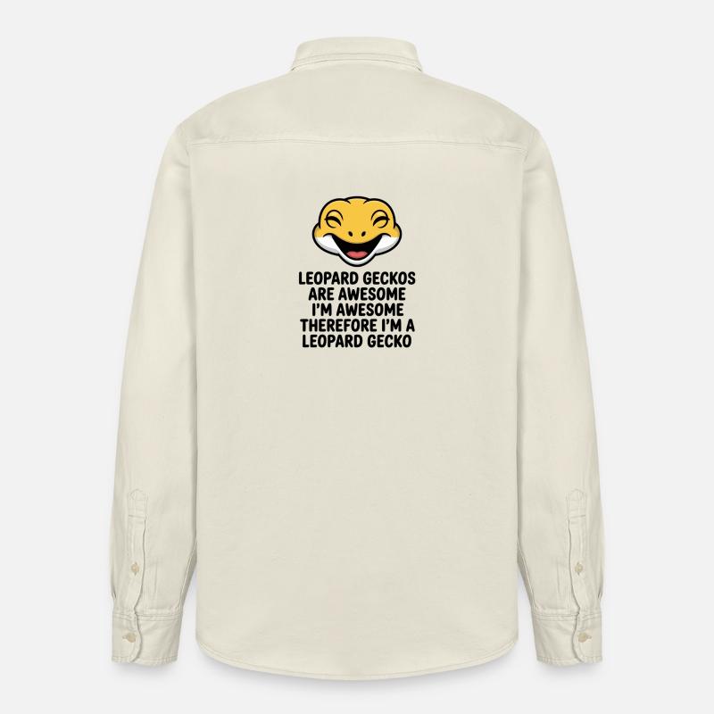 Mascotte joyeuse de Leopardgecko rit - Chemise unisexe coupe décontractée bio Stanley/Stella - écru doux