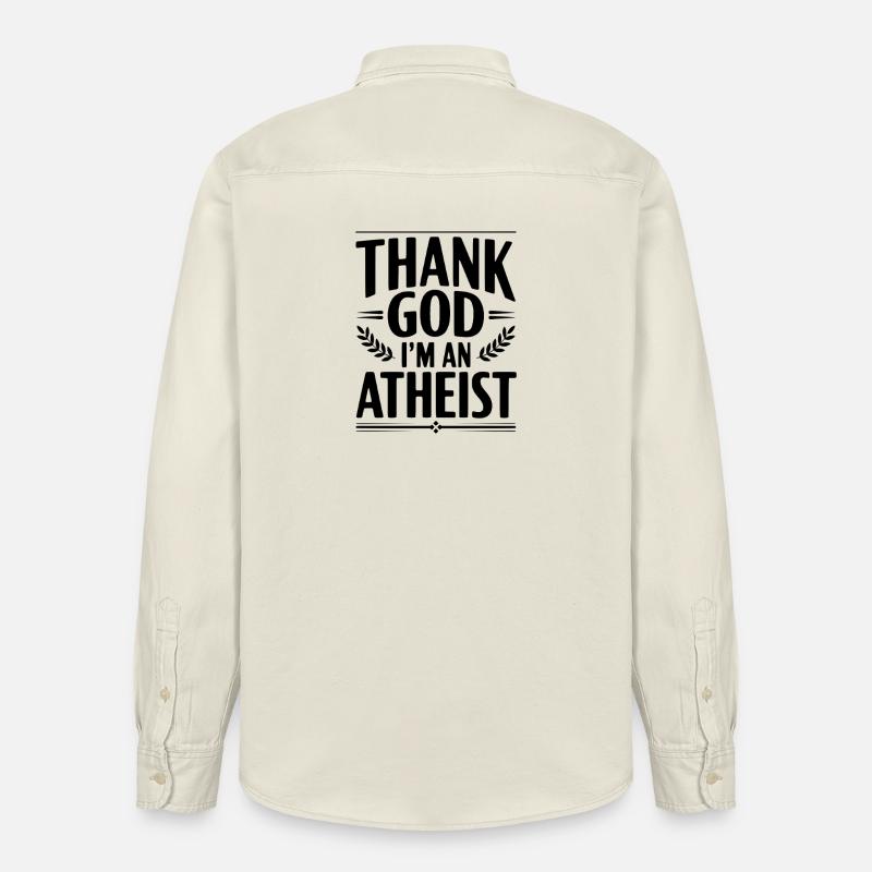 Gott sei Dank bin ich Atheist - Relaxed Fit Unisex Organic Hemd von Stanley/Stella - Natur