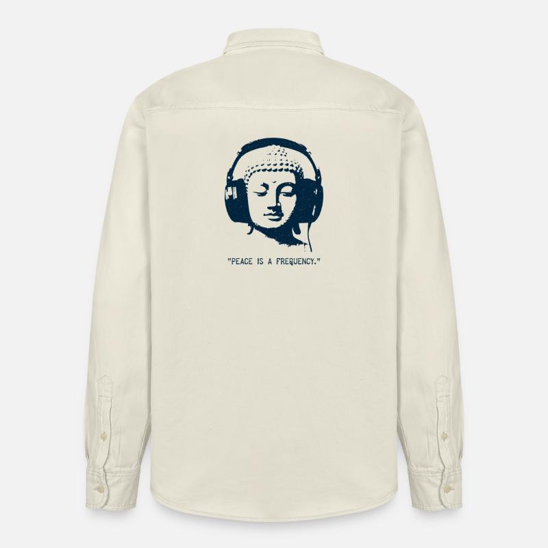 Buddha - Peace is a Frequency - Relaxed Fit Unisex Organic Hemd von Stanley/Stella - Natur