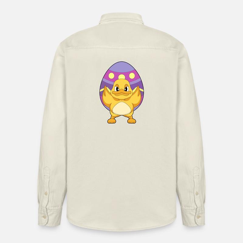 Duck Easter Easter Egg - Relaxed Fit Unisex Organic Shirt by Stanley/Stella - soft Ecru