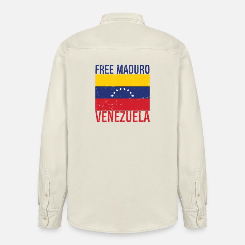 Drapeau du Venezuela de Maduro libre - Chemise unisexe coupe décontractée bio Stanley/Stella - écru doux
