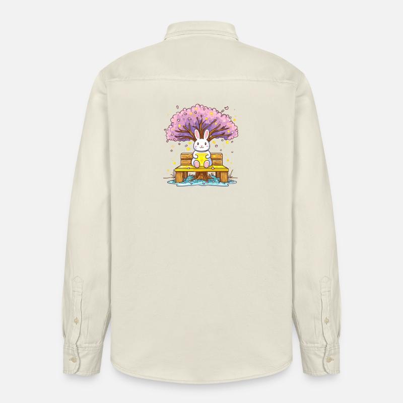 Kaninchen mit Honig am Baum - Relaxed Fit Unisex Organic Hemd von Stanley/Stella - Natur