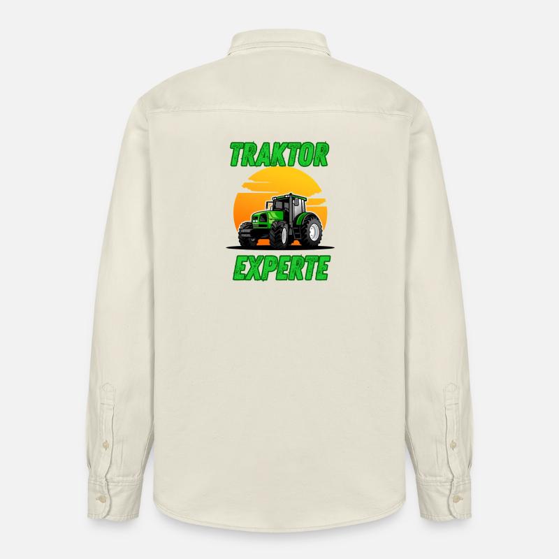 Traktor Experte - Relaxed Fit Unisex Organic Hemd von Stanley/Stella - Natur