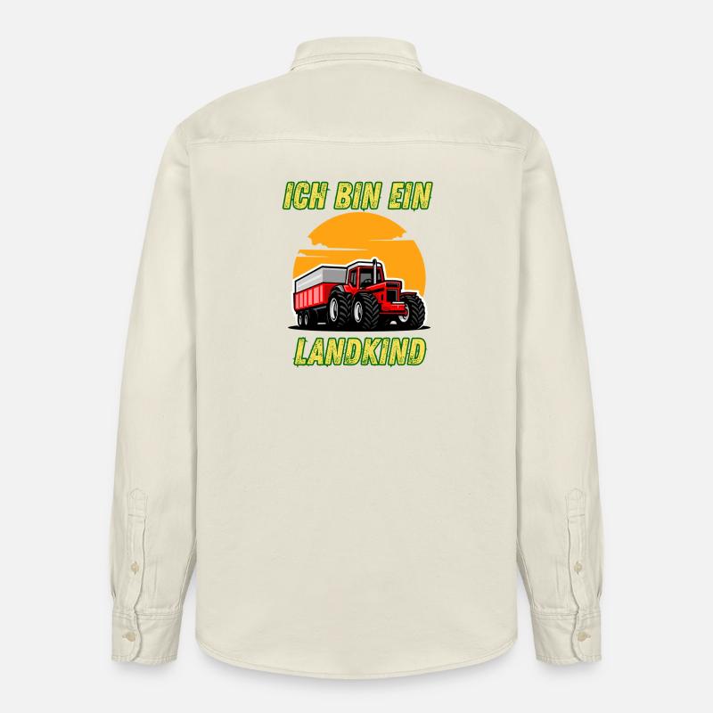 Traktor - Ich bin ein Landkind - Relaxed Fit Unisex Organic Hemd von Stanley/Stella - Natur