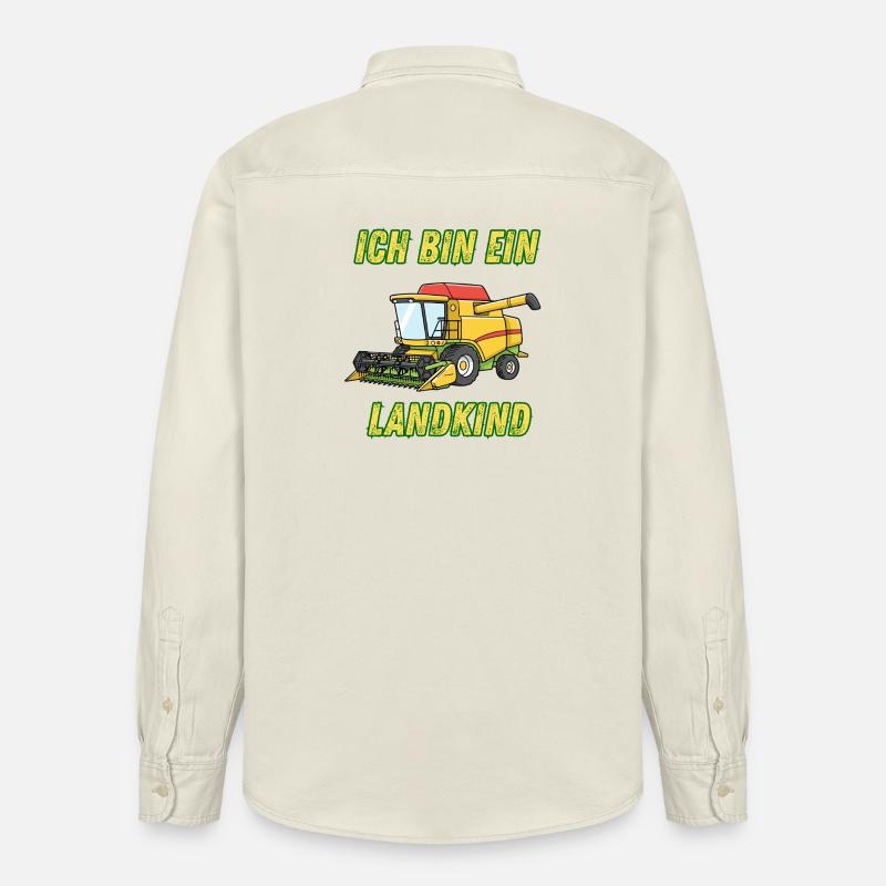 Traktor - Ich bin ein Landkind - Relaxed Fit Unisex Organic Hemd von Stanley/Stella - Natur