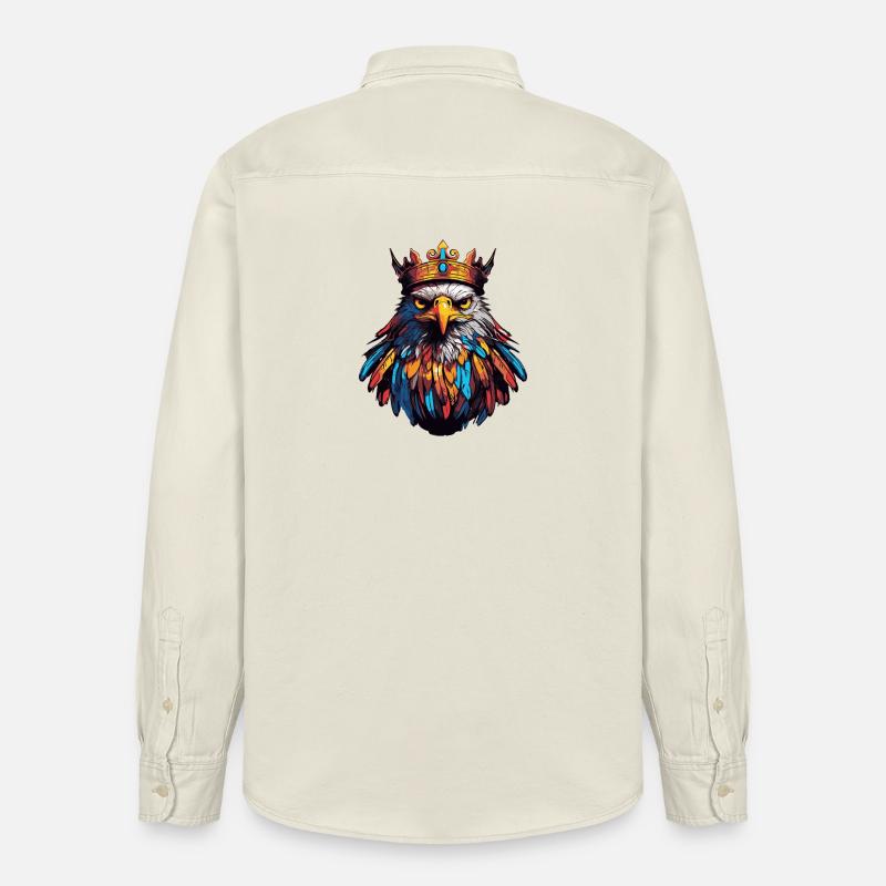 Adler Comic Krone - Relaxed Fit Unisex Organic Hemd von Stanley/Stella - Natur
