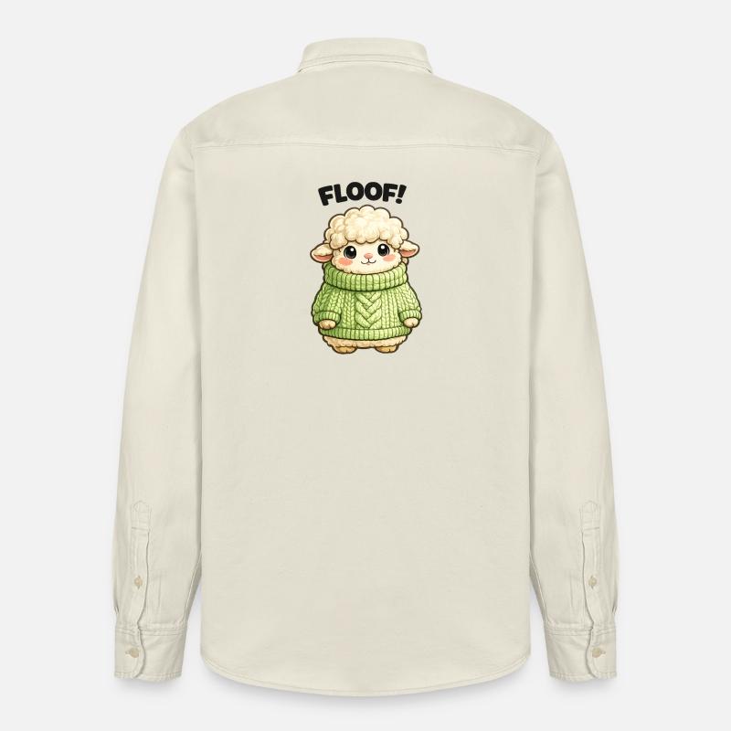 Kuscheliges Schäfchen Pullover Design - Relaxed Fit Unisex Organic Hemd von Stanley/Stella - Natur