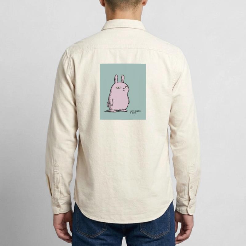 Happy Easter I Guess – Grumpy Bunny Easter Design Relaxed Fit Unisex Organic Shirt by Stanley/Stella