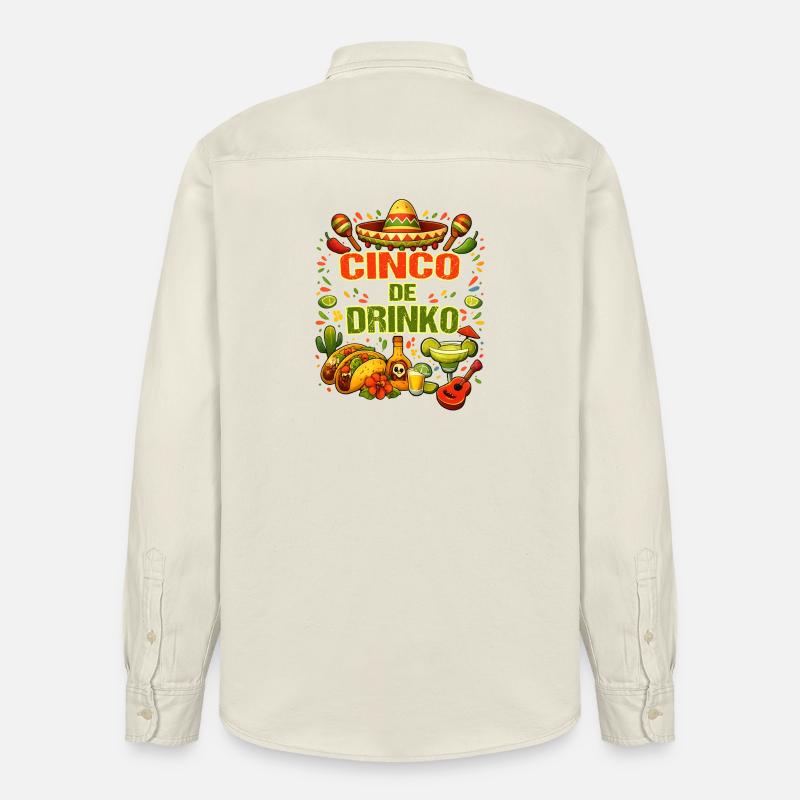 Cinco de Drinko - Cinco de Mayo - Relaxed Fit Unisex Organic Hemd von Stanley/Stella - Natur