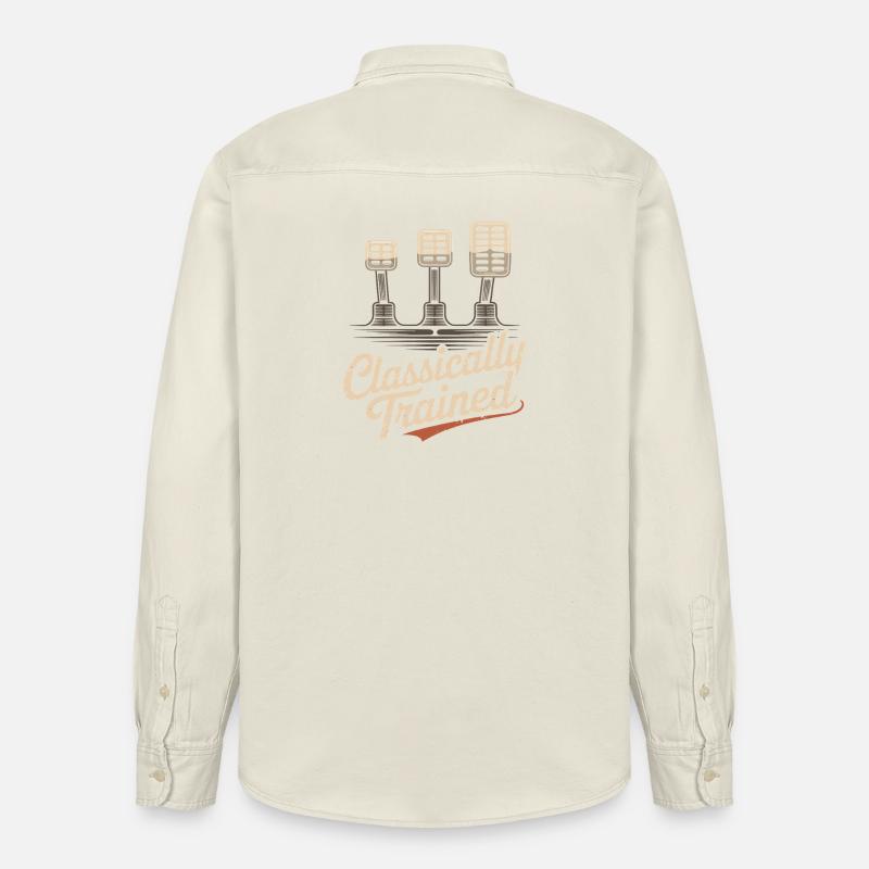 Classically Trained Petrolhead KFZ Mechaniker - Relaxed Fit Unisex Organic Hemd von Stanley/Stella - Natur