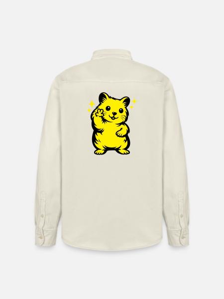 Hamster Cartoon - Relaxed Fit Unisex Organic Shirt by Stanley/Stella - soft Ecru