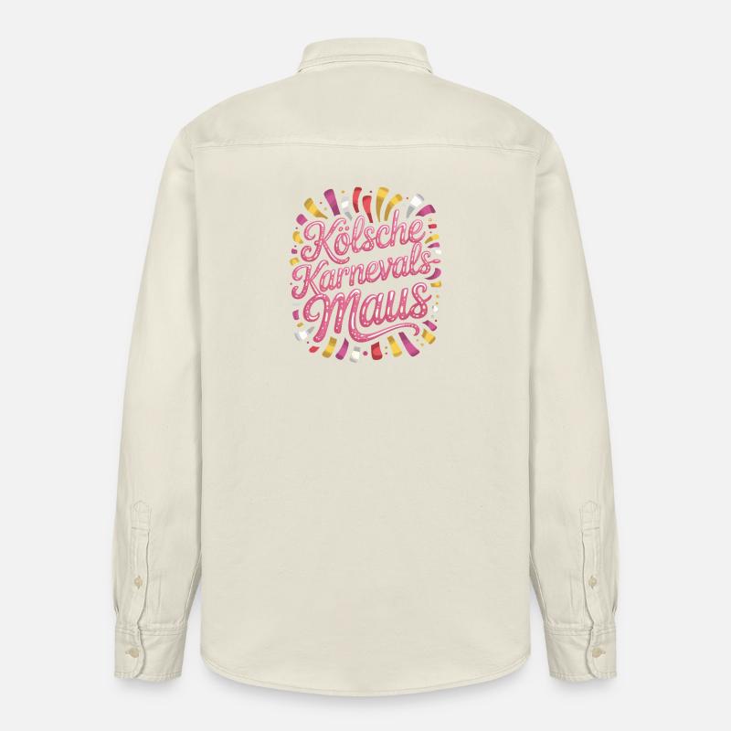 Kölsche Karnevalsmaus Karneval Köln Kölner Maus - Relaxed Fit Unisex Organic Hemd von Stanley/Stella - Natur