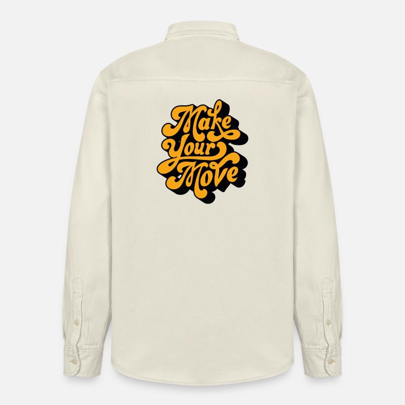 Make Your Move Retro-Skript - Relaxed Fit Unisex Organic Hemd von Stanley/Stella - Natur