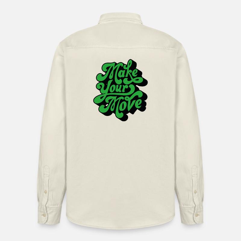 Mach deinen Schritt – Retro Handtext - Relaxed Fit Unisex Organic Hemd von Stanley/Stella - Natur