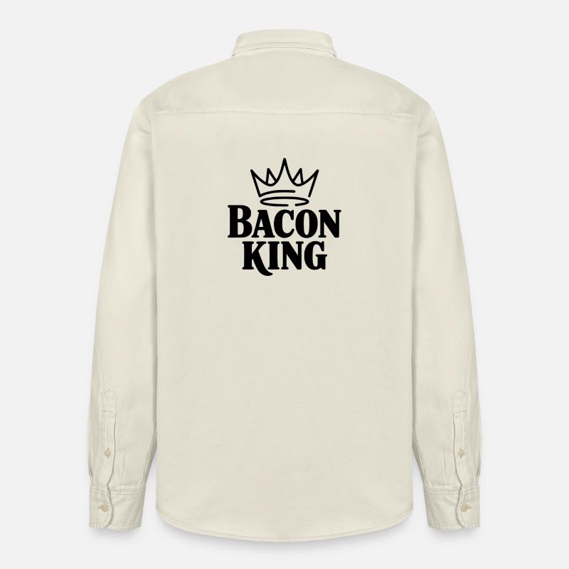 Bacon King - Relaxed Fit Unisex Organic Shirt by Stanley/Stella - soft Ecru