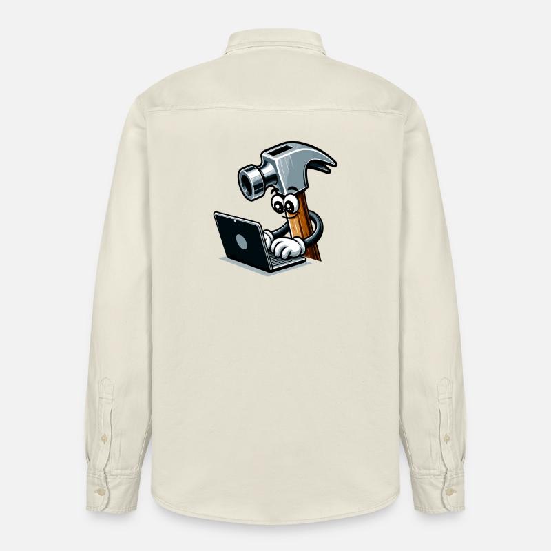 HammerCode: Tool meets bits - Relaxed Fit Unisex Organic Shirt by Stanley/Stella - soft Ecru