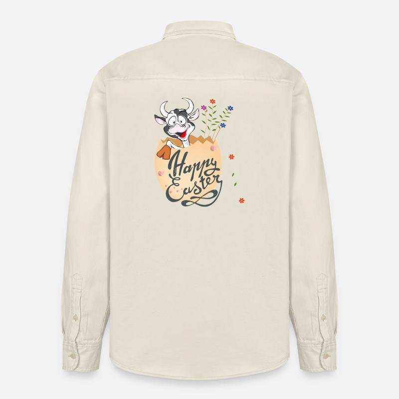 Happy easter - Relaxed Fit Unisex Organic Hemd von Stanley/Stella - Natur