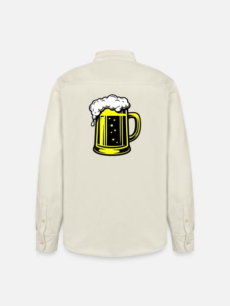 Beer Mug Symbol Beer - Relaxed Fit Unisex Organic Shirt by Stanley/Stella - soft Ecru