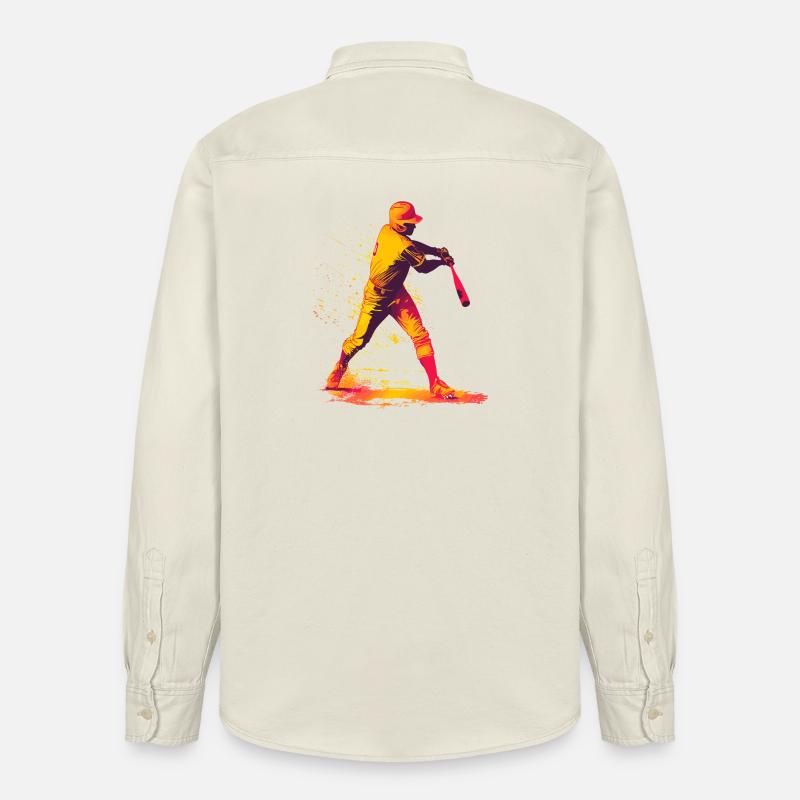 Farbexplosion Baseball-Schläger - Relaxed Fit Unisex Organic Hemd von Stanley/Stella - Natur