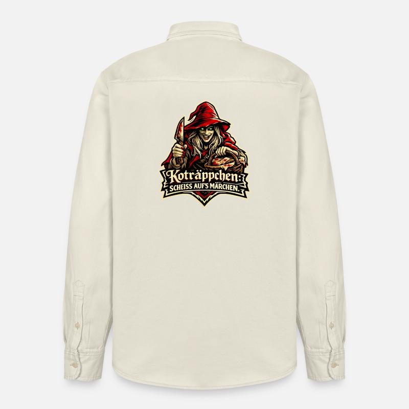 Rotkäppchen (Koträppchen) Parodie: Scheiß Märchen - Relaxed Fit Unisex Organic Hemd von Stanley/Stella - Natur