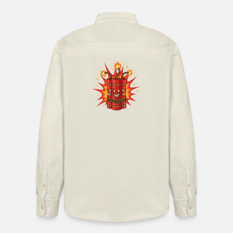 Explodierendes Dynamit-Kunst - Relaxed Fit Unisex Organic Hemd von Stanley/Stella - Natur