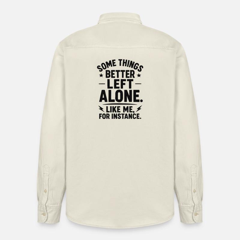 Lustiger Spruch Introvertierte Nerds Geschenkidee - Relaxed Fit Unisex Organic Hemd von Stanley/Stella - Natur