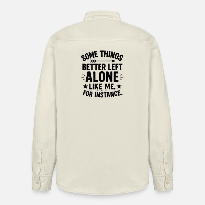 Lustiger Spruch Introvertierte Nerds Geschenkidee - Relaxed Fit Unisex Organic Hemd von Stanley/Stella - Natur
