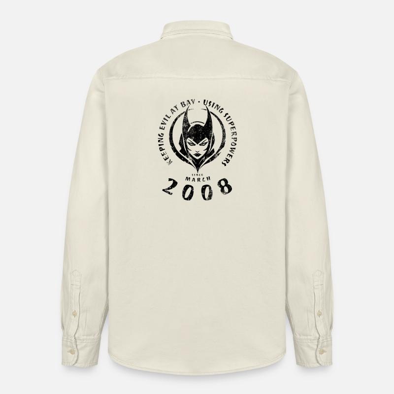 18. Birthday Using Superpowers Since 03/2008 - Relaxed Fit Unisex Organic Shirt by Stanley/Stella - soft Ecru