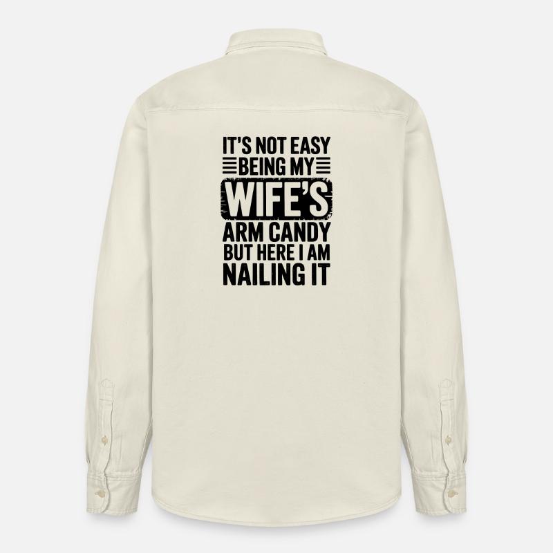Ehefrau Sprüche Ehefrauen Lustige Ehefrau Geschenk - Relaxed Fit Unisex Organic Hemd von Stanley/Stella - Natur