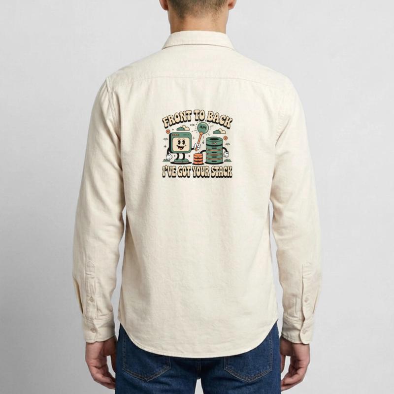 From Front to Back: Full Stack Developers Relaxed Fit Unisex Organic Shirt by Stanley/Stella