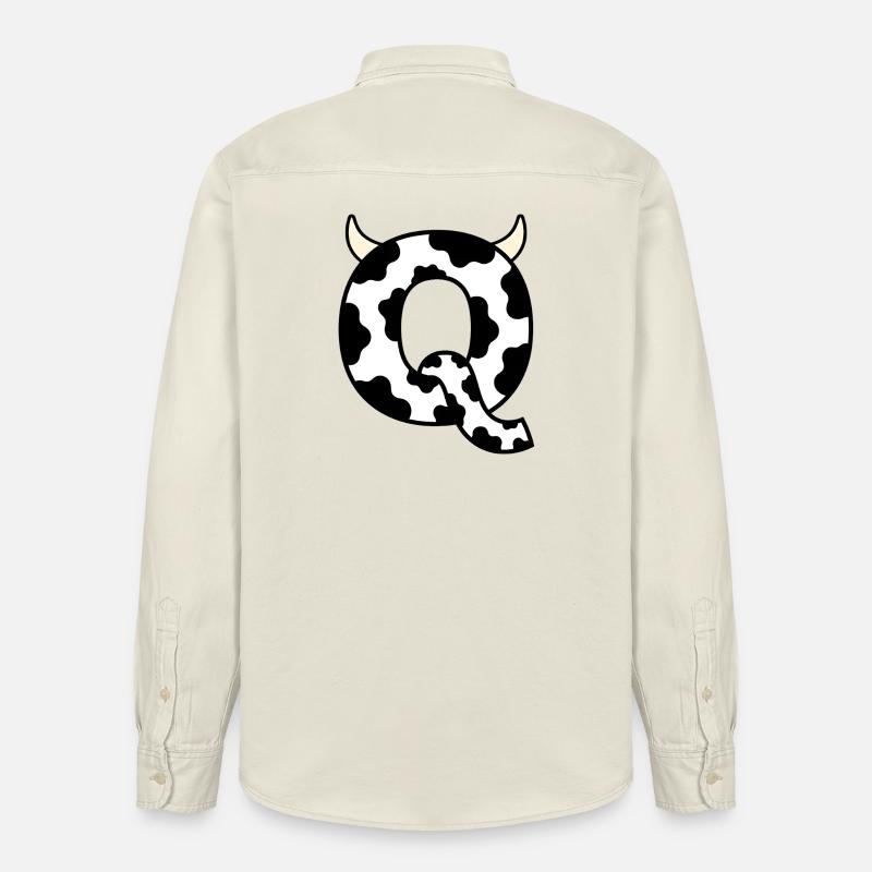 Q Gioco di parole sulle mucche - Camicia unisex vestibilità rilassata bio di Stanley/Stella - ecru morbido