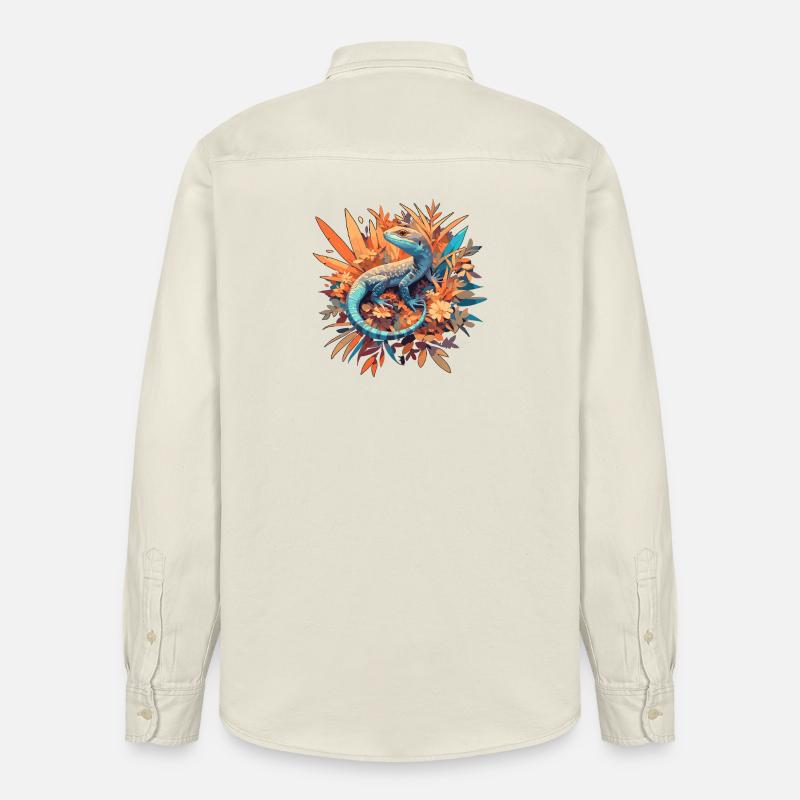 Eidechsen Eidechse - Relaxed Fit Unisex Organic Hemd von Stanley/Stella - Natur