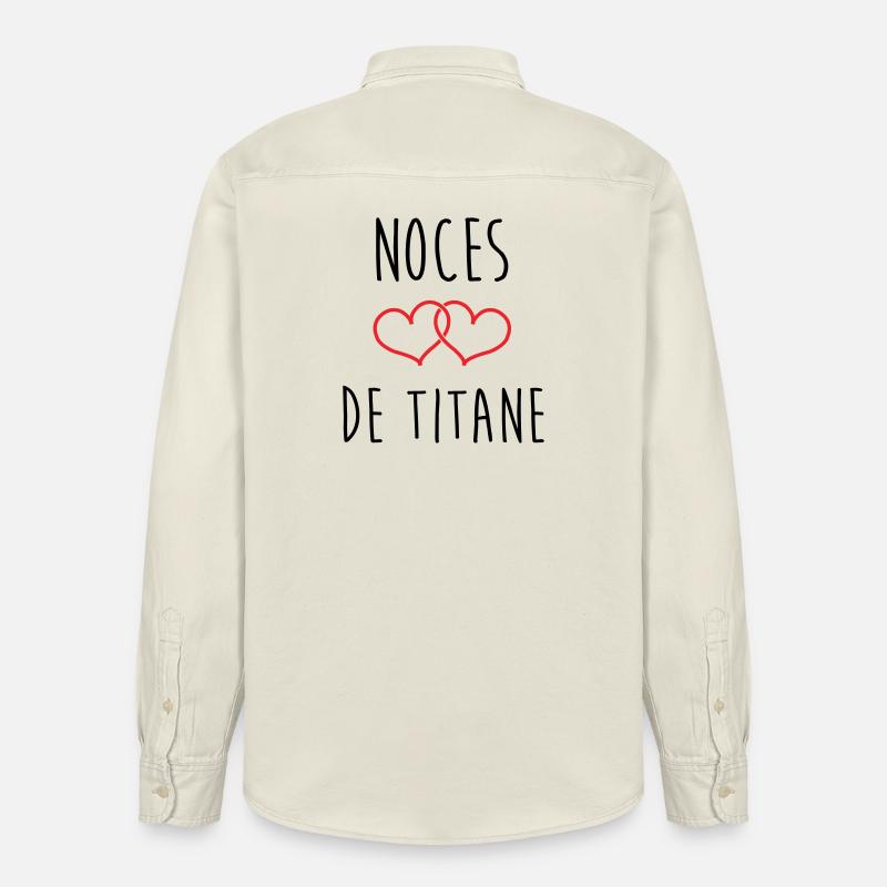 Titanium-Hochzeit 72 Jahre Ehe - Relaxed Fit Unisex Organic Hemd von Stanley/Stella - Natur