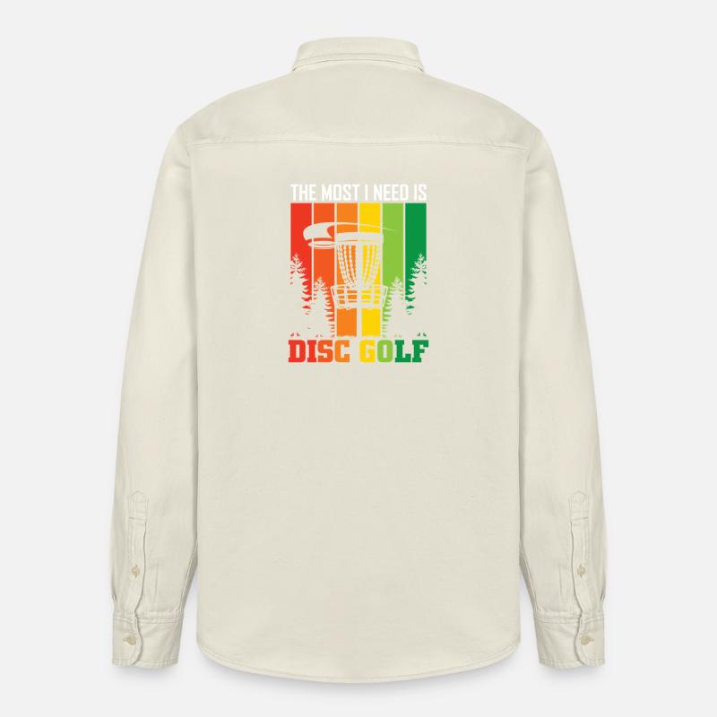 Cadeaux de disc golf Disc Golf - Chemise unisexe coupe décontractée bio Stanley/Stella - écru doux