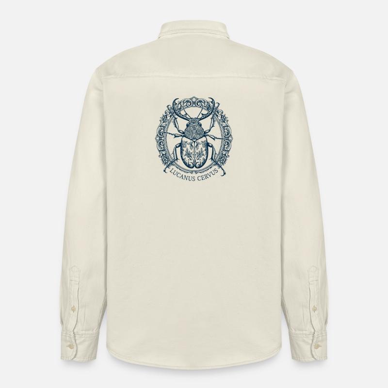 Lucanus Servus - Hirschkäfer - Relaxed Fit Unisex Organic Hemd von Stanley/Stella - Natur