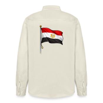 Drapeau égyptien - Chemise unisexe coupe décontractée bio Stanley/Stella - écru doux - Dos - AI Model Male 178 light (178cm)