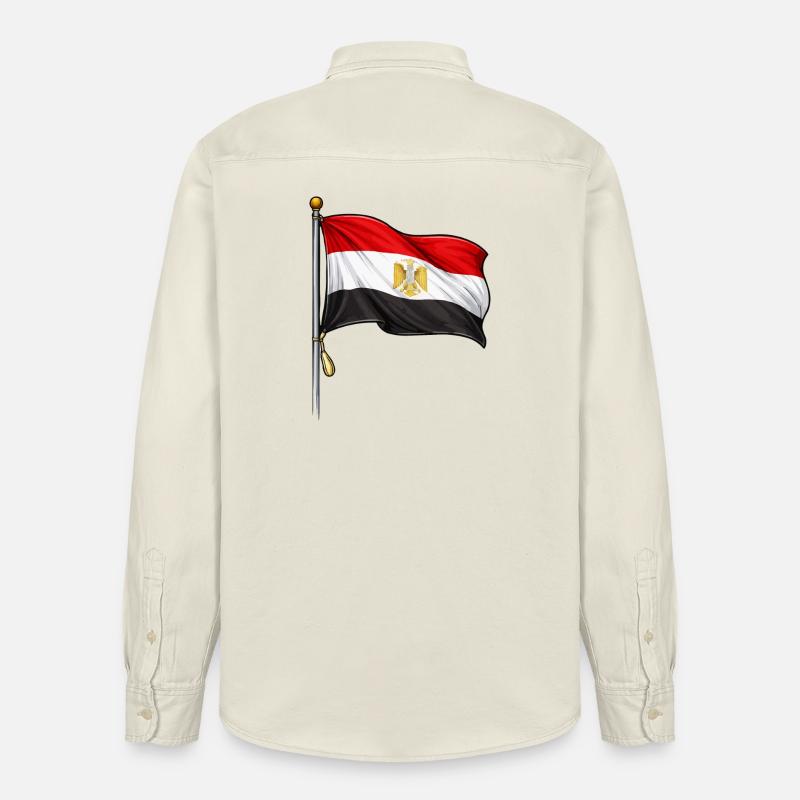Drapeau égyptien - Chemise unisexe coupe décontractée bio Stanley/Stella - écru doux