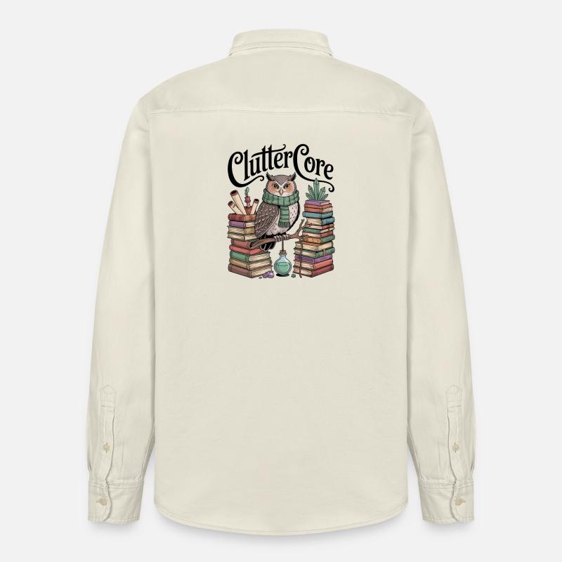 Passionné de Cluttercore - Chemise unisexe coupe décontractée bio Stanley/Stella - écru doux