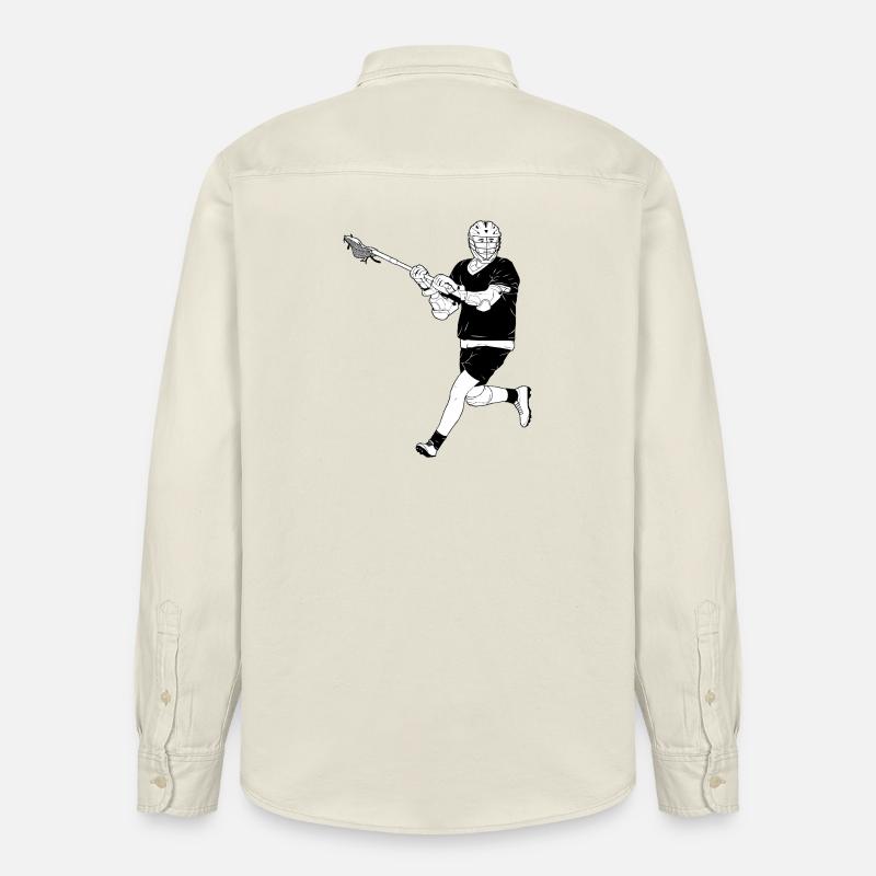 Joueur de crosse noir et blanc - Chemise unisexe coupe décontractée bio Stanley/Stella - écru doux