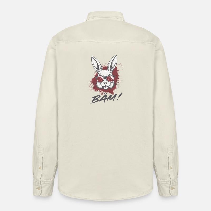 Cool Bunny BÄM Statement Statement Drôle - Chemise unisexe coupe décontractée bio Stanley/Stella - écru doux