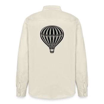 Heißluftballon - Relaxed Fit Unisex Organic Hemd von Stanley/Stella - Natur - Hinten - AI Model Male 178 light (178cm)